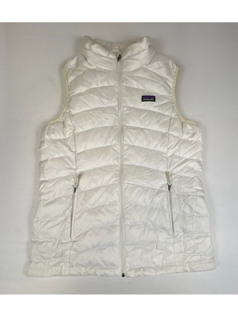 Patagonia Girls White Down Sweater Vest Size XXL 68226